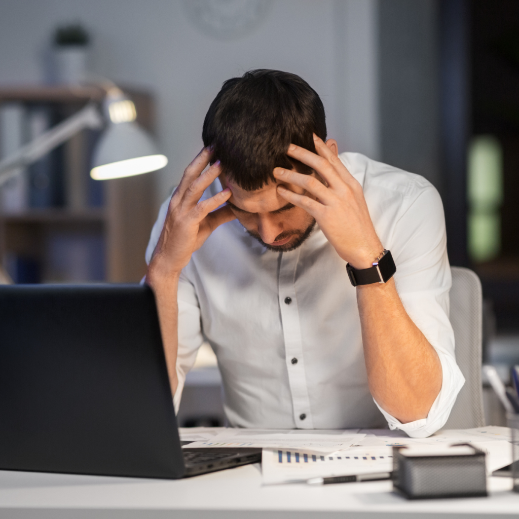 Frustrated man.