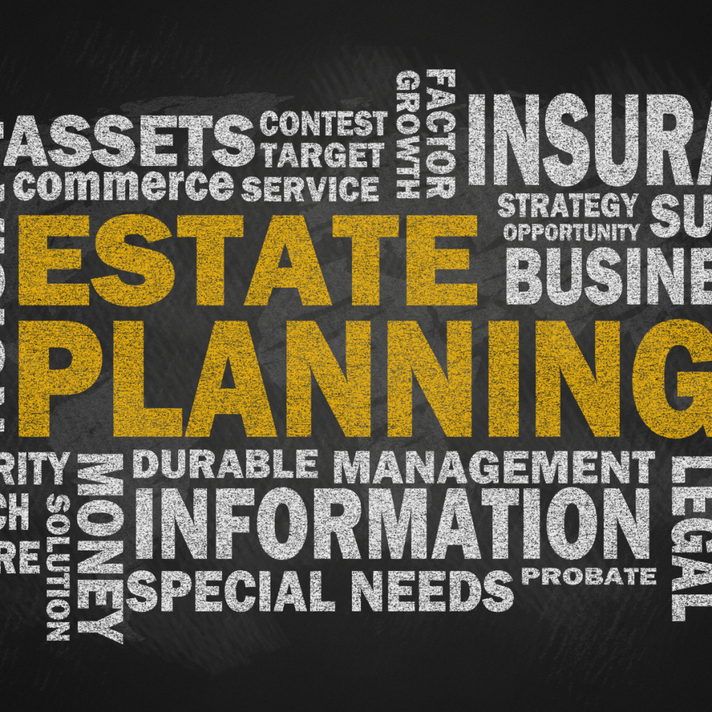 Estate planning word cloud.