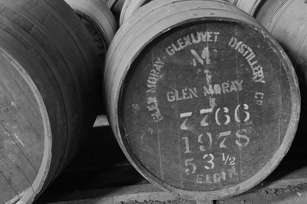 Distillery barrels.